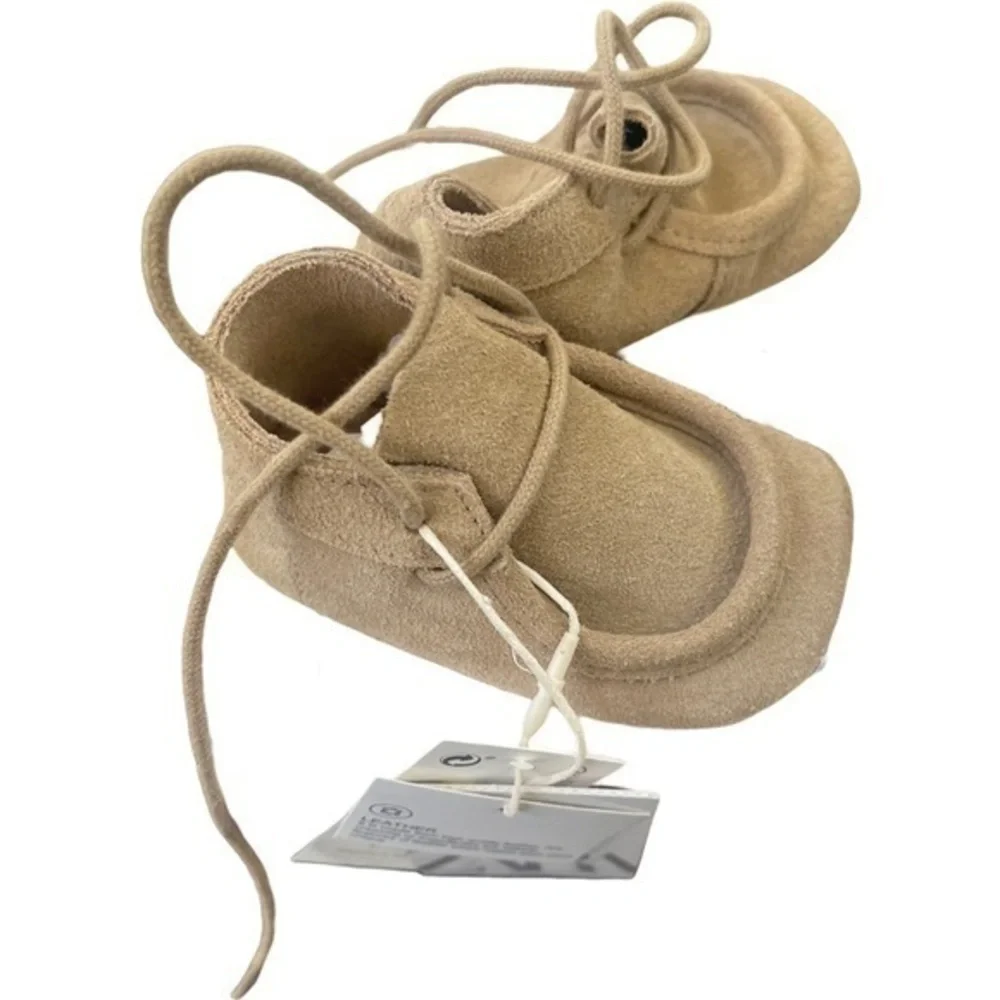 Zara baby suede tan moccasins walker shoes